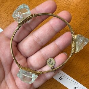 Light Blue Crystal Bourbon and Bowties Bracelet